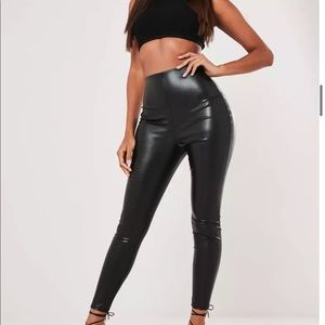 Faux leather leggings
